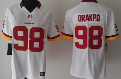 Nike Womens Team Nike Jerseys Washington Redskins 98 Brian Orakpo White Game
